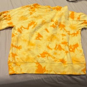 Athleta Yellow and Orange Tie-Dye Top